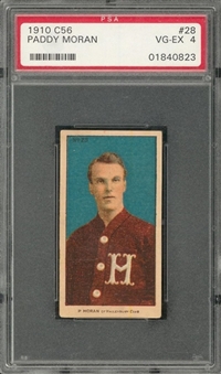 1910/11 C56 "Hockey Series" #28 Paddy Moran – PSA VG-EX 4 